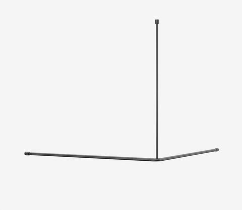 Mecca Care Curtain Rail 1200x1200mm 90 Degree Gun Metal