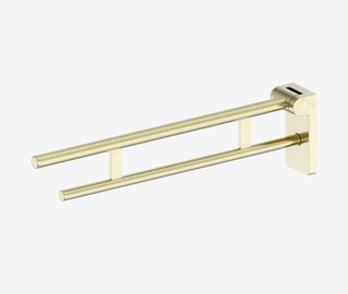 Mecca Care Foldable Toilet Support Arm Brushed Gold