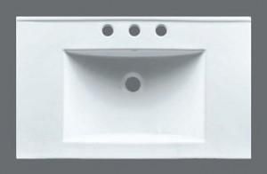 Ceramic Slimline 750x465 Classic Shape Top 3 tap hole