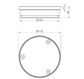 316L Stainless Round Clear Out 100mm Outlet Brushed Gold