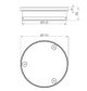 316L Stainless Round Clear Out 100mm Outlet PVD Black