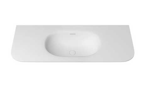 Chloe 1200x500 Silk Matte White Top with Basin