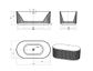 Attica Havana 1500 Gloss White Fluted Bath with Overflow