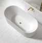 Attica Havana 1500 Matte White Fluted Bath with Overflow