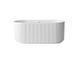 Attica Havana 1500 Matte White Fluted Bath with Overflow