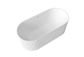 Attica Havana 1500 Matte White Fluted Bath with Overflow