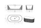 Attica Havana 1700 Gloss White Fluted Bath with Overflow