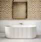 Attica Havana 1700 Gloss White Fluted Bath with Overflow