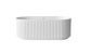 Attica Havana 1700 Matte White Fluted Bath with Overflow