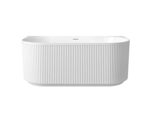 Attica Havana 1500 Gloss White BTW Multi-fit Fluted Bath with Overflow