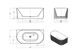 Attica Havana 1500 Gloss White BTW Multi-fit Fluted Bath with Overflow