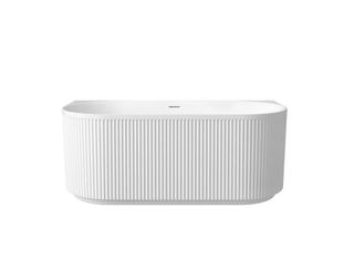 Attica Havana 1500 Matte White BTW Multi-fit Fluted Bath with Overflow