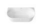 Attica Havana 1700 Gloss White BTW Multi-fit Fluted Bath with Overflow
