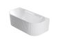 Attica Havana 1700 Gloss White BTW Multi-fit Fluted Bath with Overflow