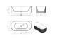 Attica Havana 1700 Matte White BTW Multi-fit Fluted Bath with Overflow