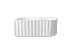 Attica Havana Left Corner 1500 Gloss White Fluted Bath with Overflow