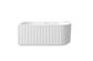 Attica Havana Left Corner 1500 Gloss White Fluted Bath with Overflow