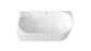 Attica Havana Left Corner 1500 Gloss White Fluted Bath with Overflow
