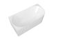 Attica Havana Left Corner 1500 Gloss White Fluted Bath with Overflow