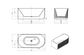 Attica Havana Left Corner 1500 Gloss White Fluted Bath with Overflow