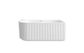 Attica Havana Right Corner 1500 Gloss White Fluted Bath with Overflow