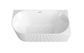 Attica Havana Right Corner 1500 Gloss White Fluted Bath with Overflow
