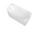 Attica Havana Right Corner 1500 Gloss White Fluted Bath with Overflow