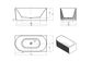 Attica Havana Right Corner 1500 Gloss White Fluted Bath with Overflow