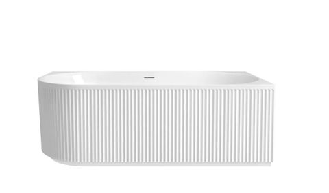 Attica Havana Right Corner 1700 Gloss White Fluted Bath with Overflow