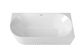 Attica Havana Right Corner 1700 Gloss White Fluted Bath with Overflow