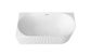 Attica Havana Left Corner 1500 Matte White Fluted Bath with Overflow