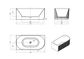 Attica Havana Left Corner 1500 Matte White Fluted Bath with Overflow