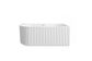 Attica Havana Right Corner 1500 Matte White Fluted Bath with Overflow