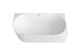 Attica Havana Right Corner 1500 Matte White Fluted Bath with Overflow