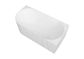 Attica Havana Right Corner 1500 Matte White Fluted Bath with Overflow