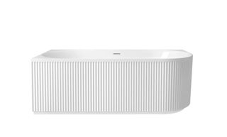 Attica Havana Left Corner 1700 Gloss White Fluted Bath with Overflow
