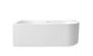 Attica Havana Left Corner 1700 Gloss White Fluted Bath with Overflow