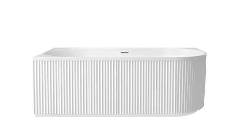 Attica Havana Left Corner 1700 Matte White Fluted Bath with Overflow