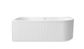 Attica Havana Left Corner 1700 Matte White Fluted Bath with Overflow