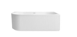 Attica Havana Right Corner 1700 Matte White Fluted Bath with Overflow