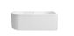 Attica Havana Right Corner 1700 Matte White Fluted Bath with Overflow