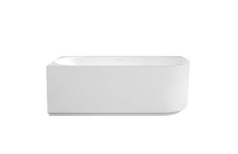 Attica Celine Left Corner 1500 Matte White Bath with Overflow
