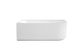 Attica Celine Left Corner 1500 Matte White Bath with Overflow