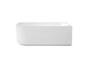 Attica Celine Right Corner 1500 Matte White Bath with Overflow