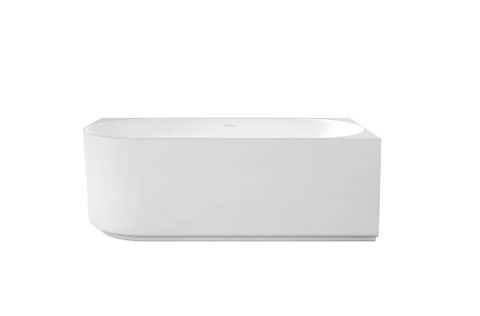 Attica Celine Right Corner 1500 Matte White Bath with Overflow