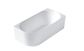 Attica Celine Right Corner 1500 Matte White Bath with Overflow