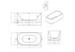 Attica Celine Right Corner 1500 Matte White Bath with Overflow