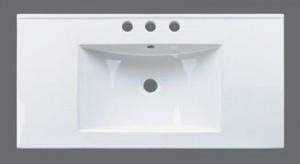 Ceramic Slimline 900x465 Classic Shape Top 3 tap hole