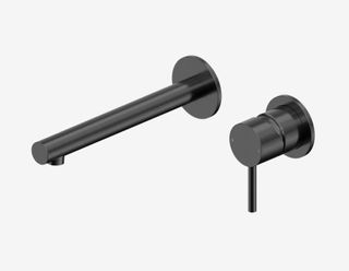 Dolce II Wall Basin/Bath Mixer Separate Back Plate Gun Metal