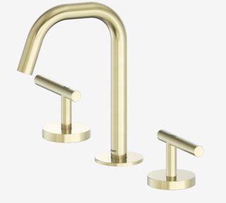 Mecca Lever Basin Set Edge Spout Brushed Gold